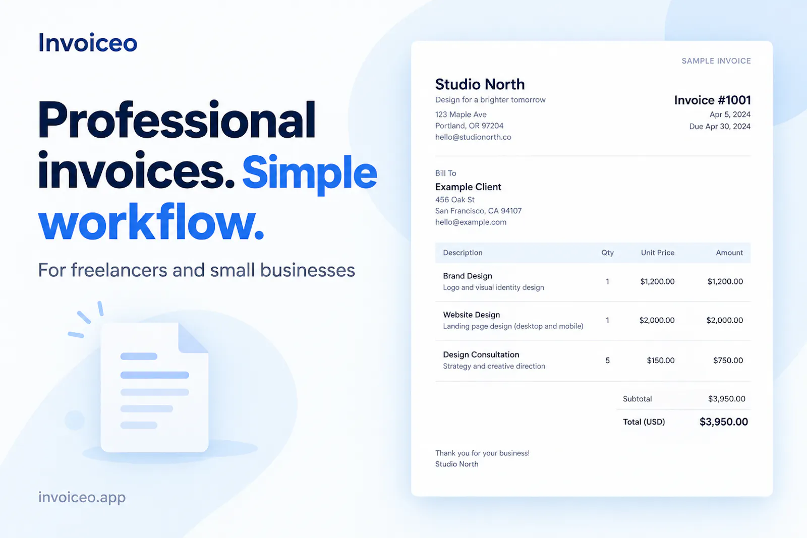 Online Invoice generator screenshot 1