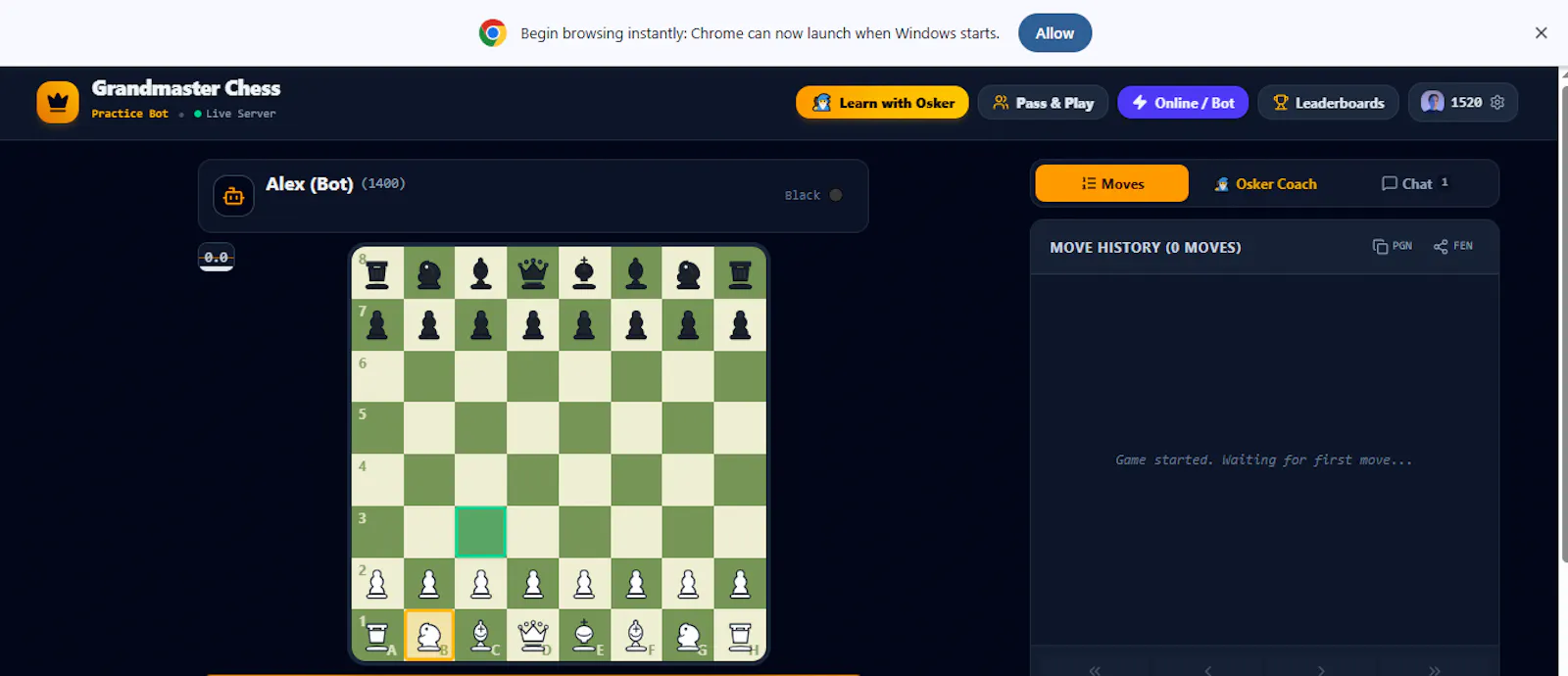 Grandmaster Chess Online screenshot 1