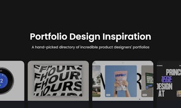 Product designer showcasing a sleek and modern portfolio