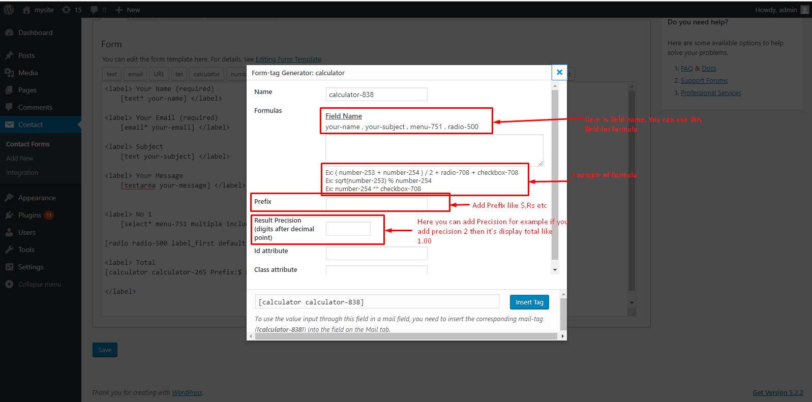 Calculate Contact Form 7 gallery image