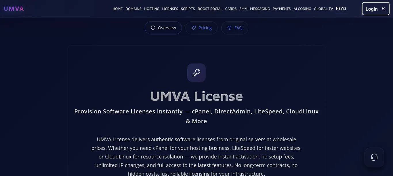 UMVA LICENSES
