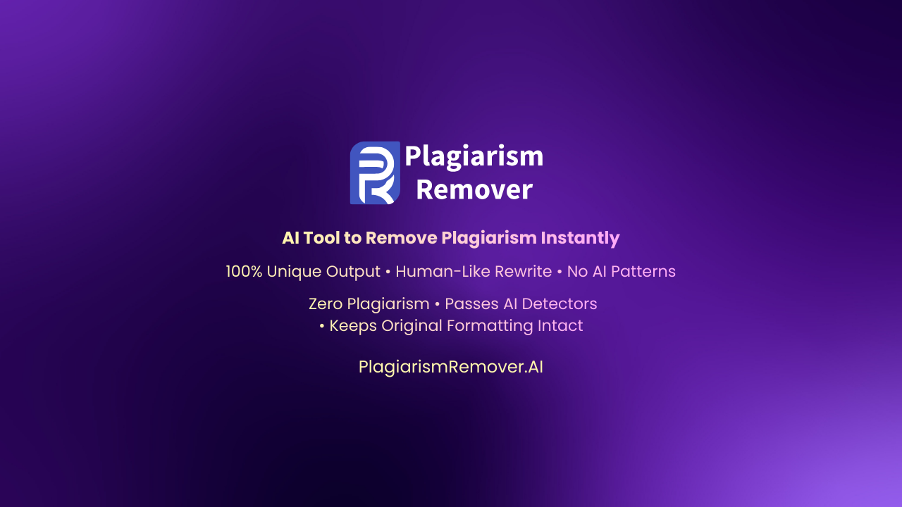 PlagiarismRemover.AI - Main product screenshot demonstrating key features and user interface