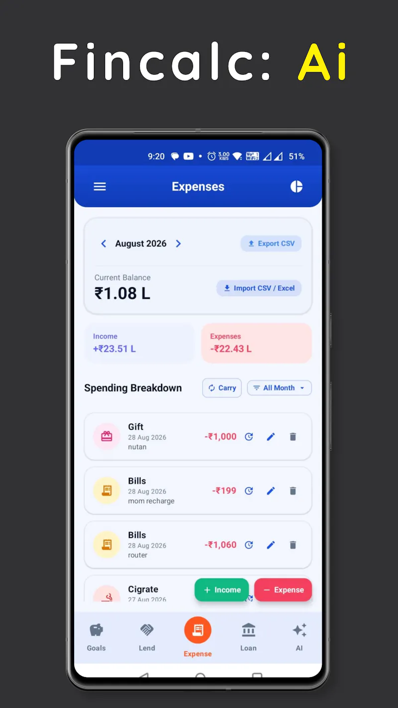 FinCalc: Ai Expense Calculator screenshot 4