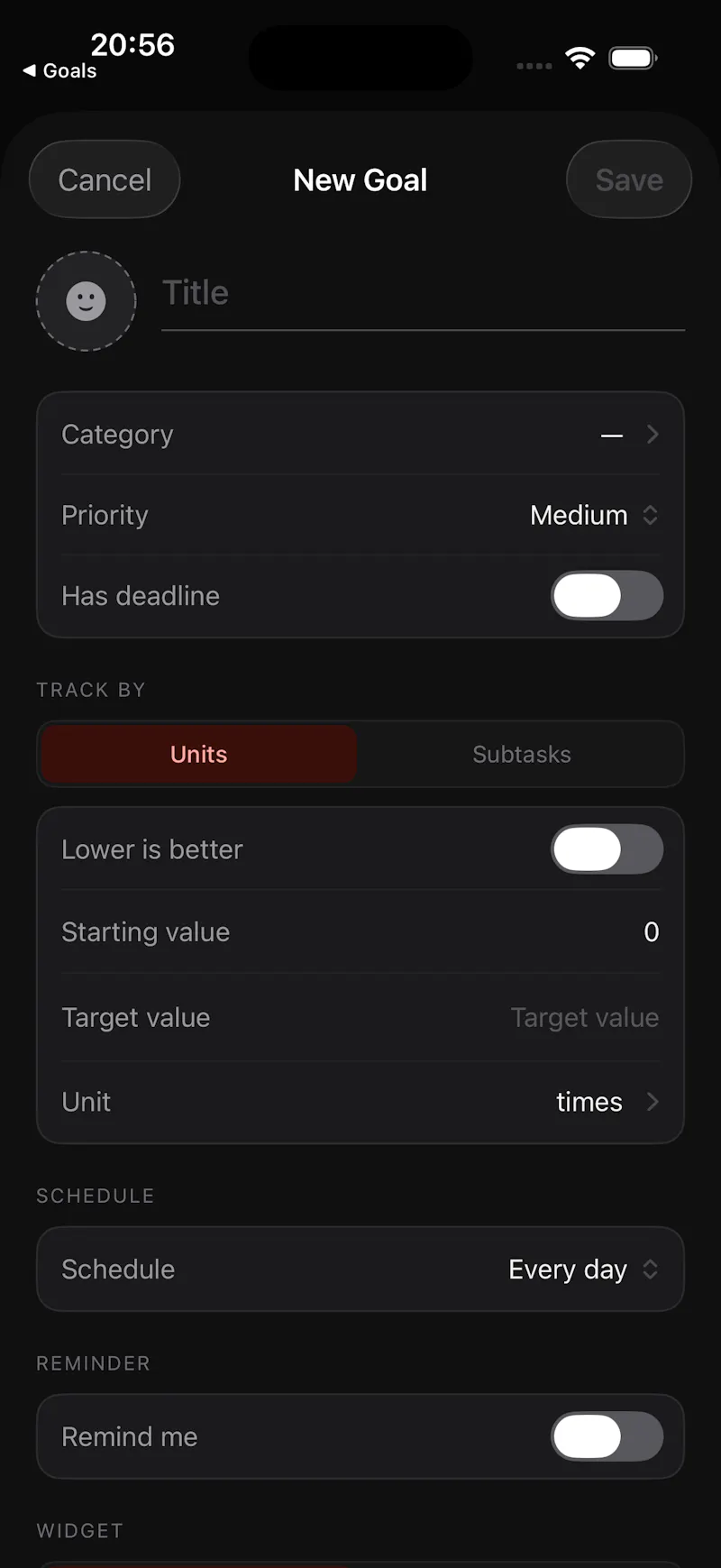 Goals screenshot 7