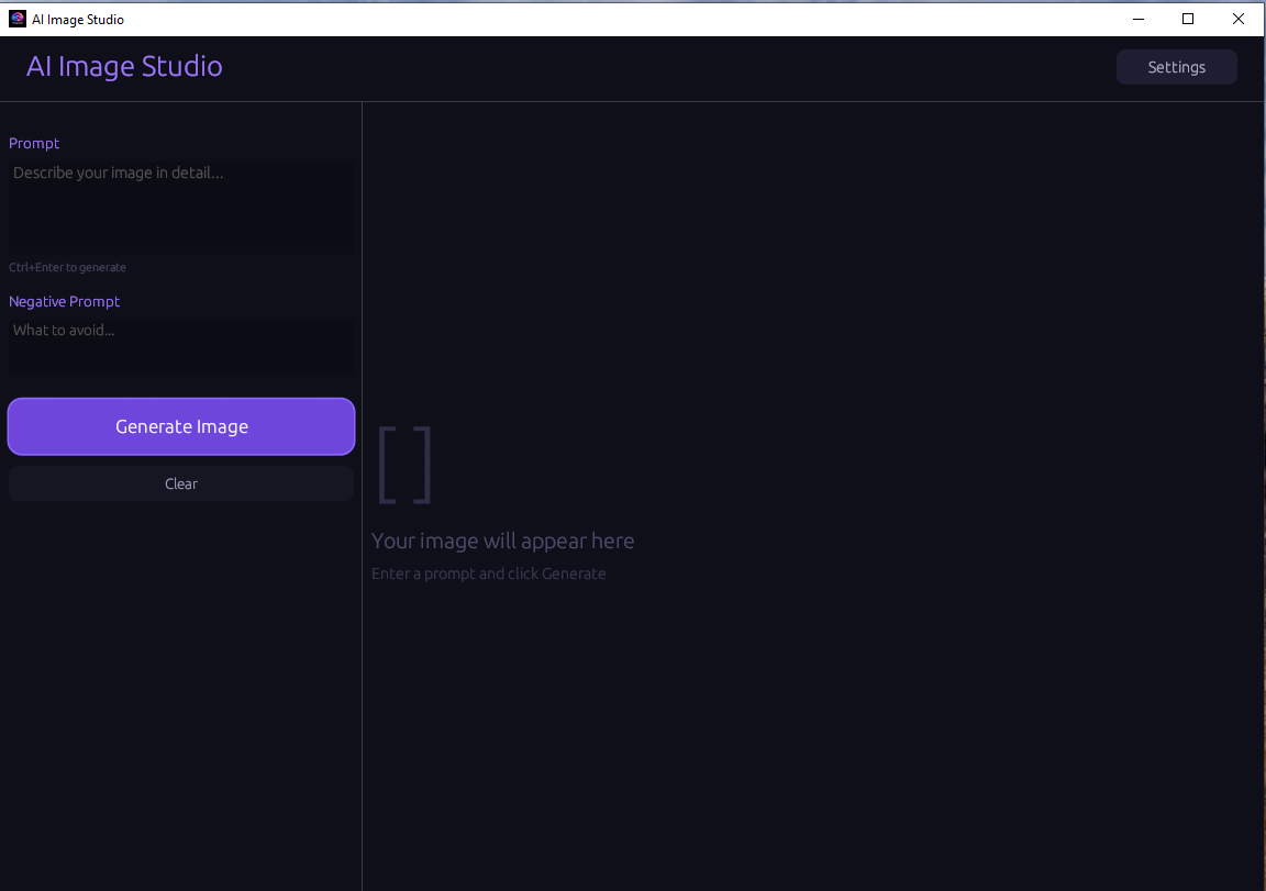 AI Image Studio - Main product screenshot demonstrating key features and user interface