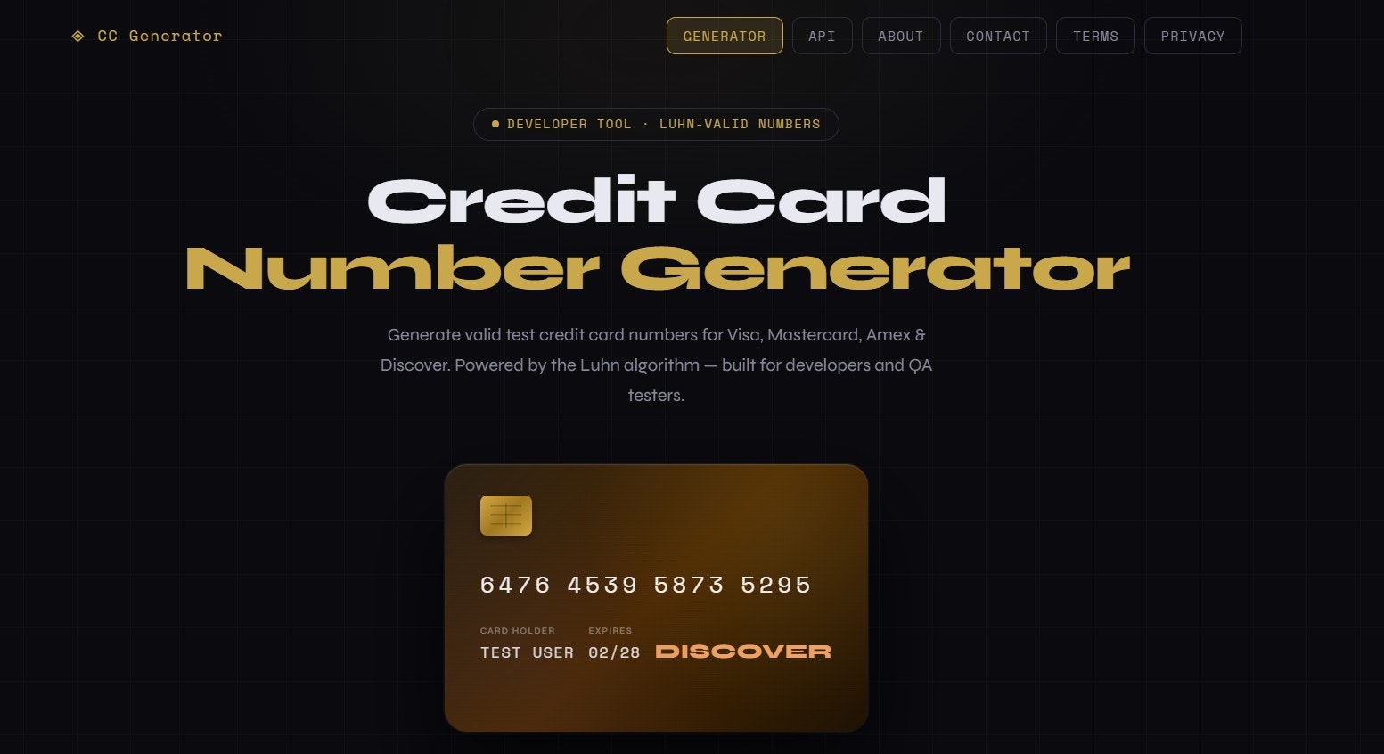 Credit Card Number Generator gallery image