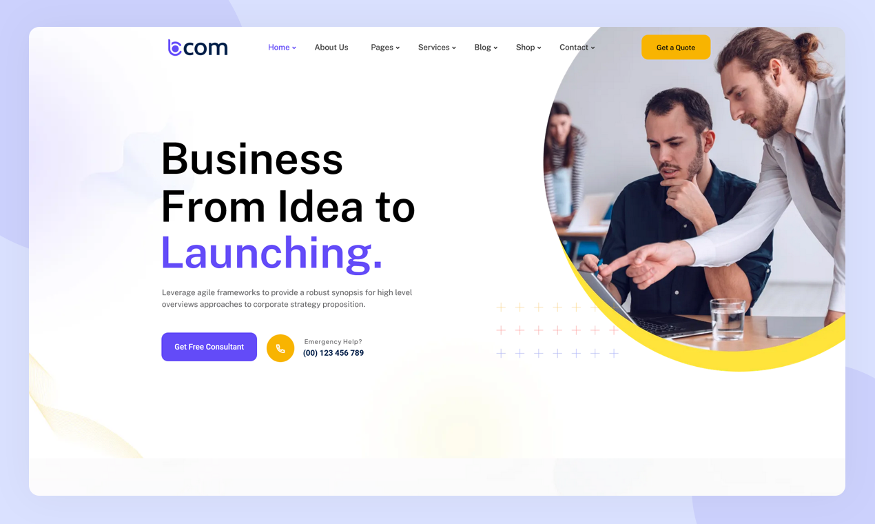 Bcom - 컨설팅 비즈니스 워드 프레스 테마 미디어 1