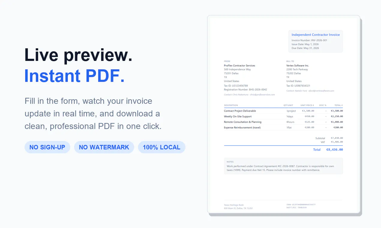 Blank Invoice Maker gallery image
