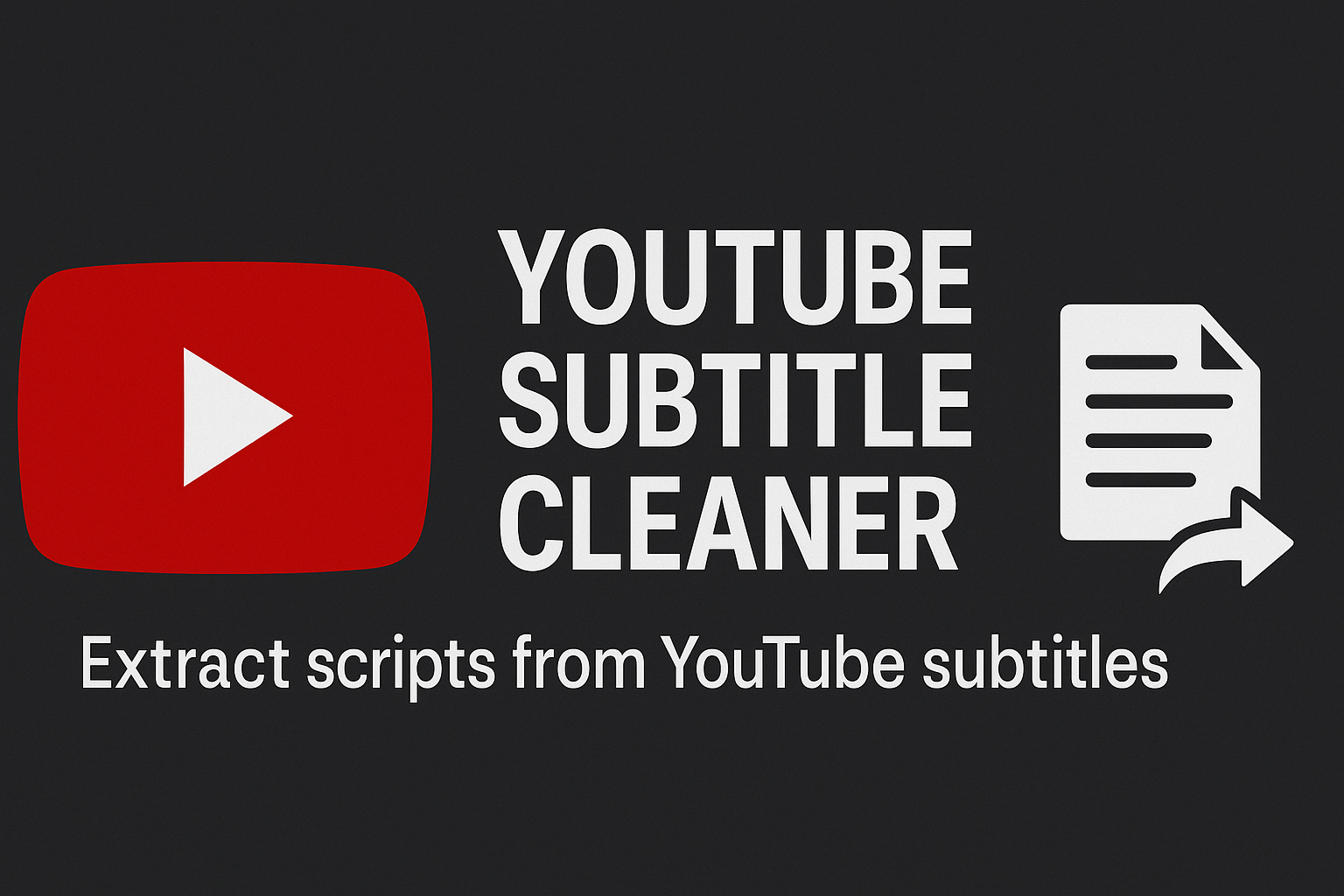 YouTube उपशीर्षक क्लीनर - सेकंड में किसी भी YouTube वीडियो से स्वच्छ उपशीर्षक डाउनलोड करें। मीडिया 1