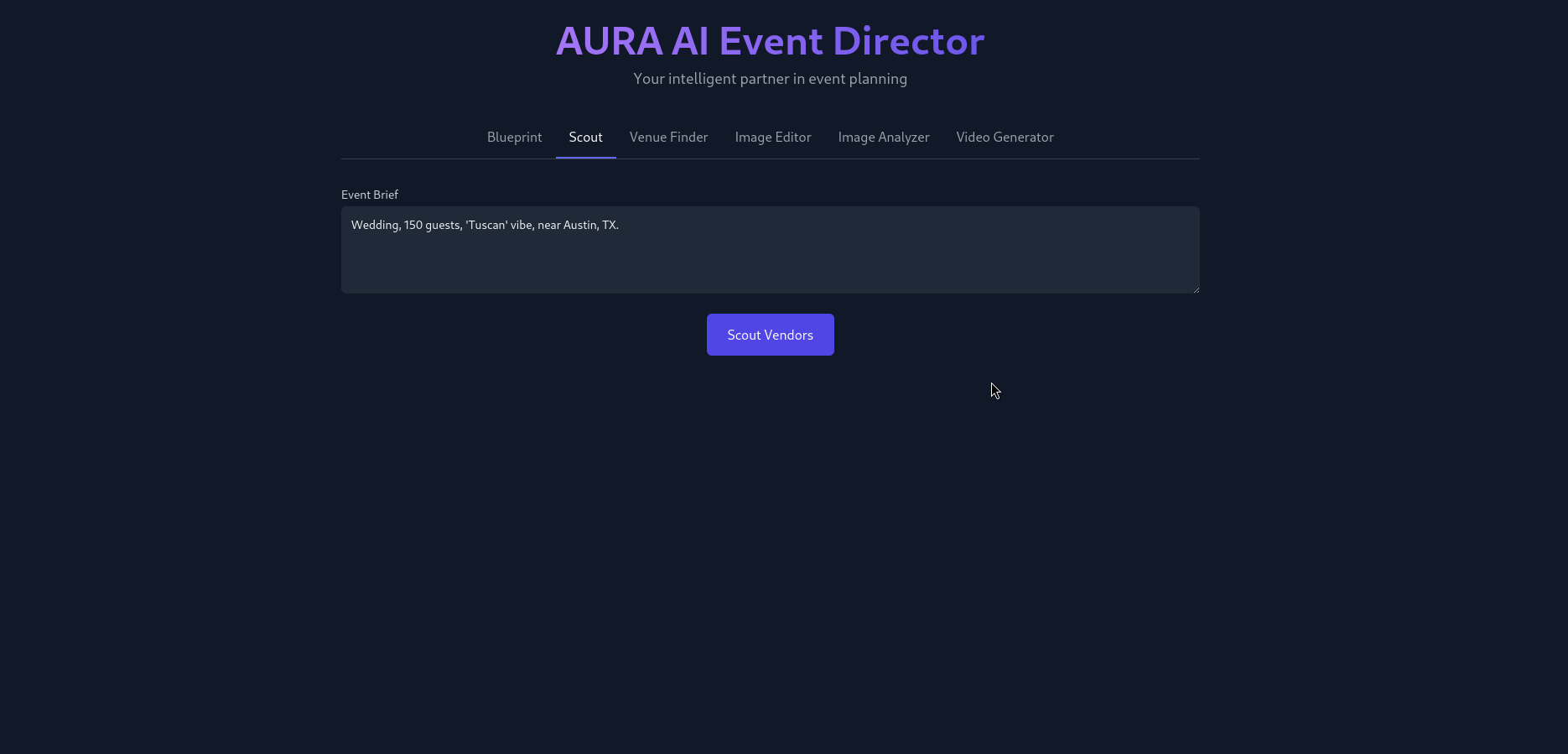 AURA - Main screenshot showing features and interface