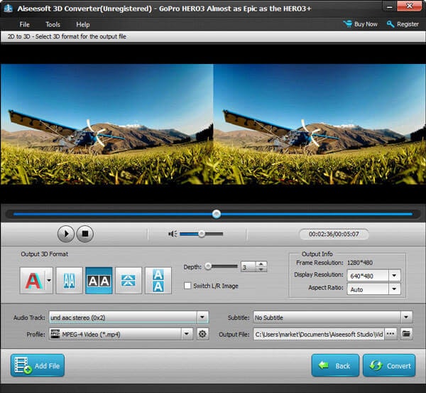 2D/3D -Videokonverter Medien 3