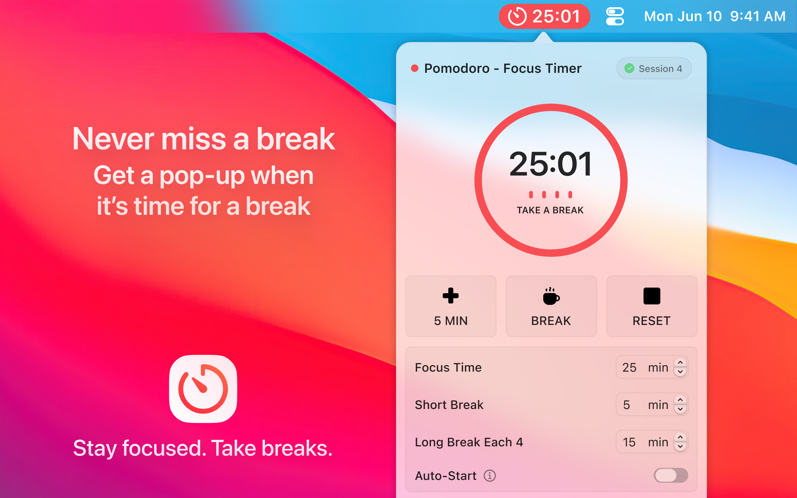 Smart Focus Timer for Mac gallery image