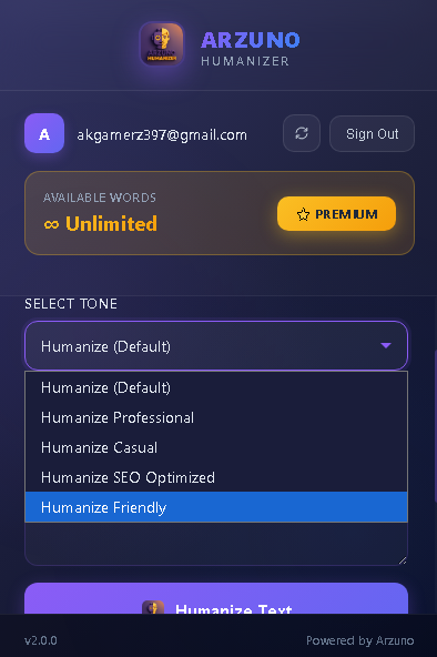 Arzuno Humanizer - Screenshot 3 preview