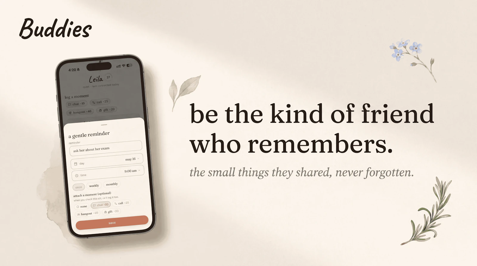 Buddies: Friendship Tracker screenshot 4