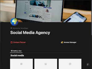 SMMA Agency Workspace Notion Template gallery image