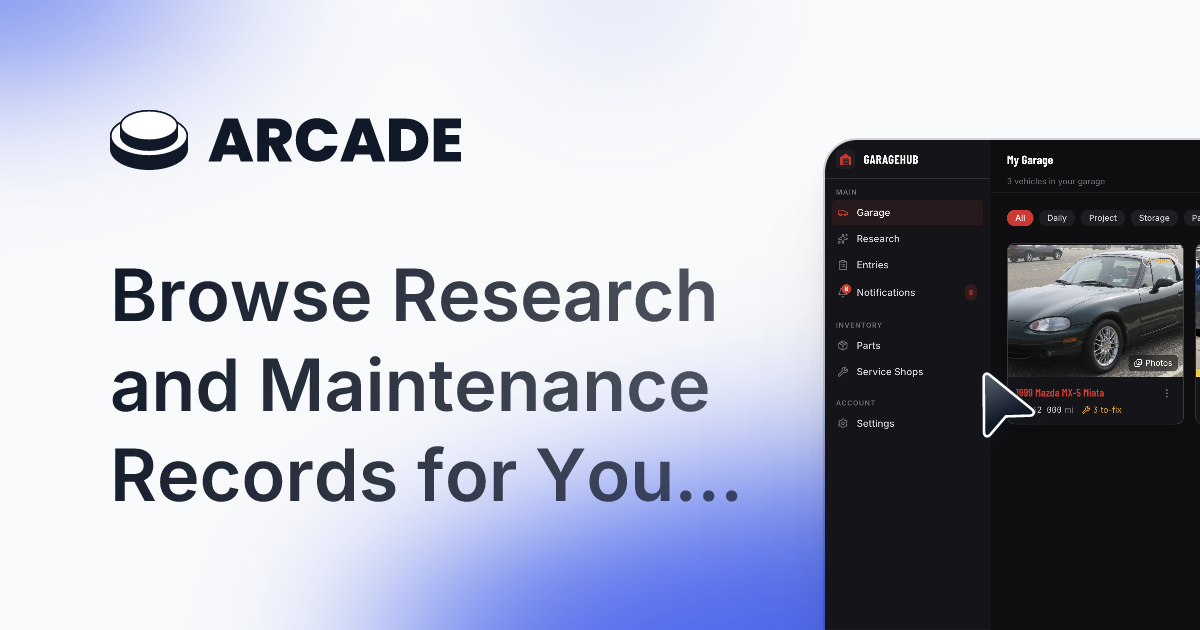 GarageHub - Main product screenshot demonstrating key features and user interface