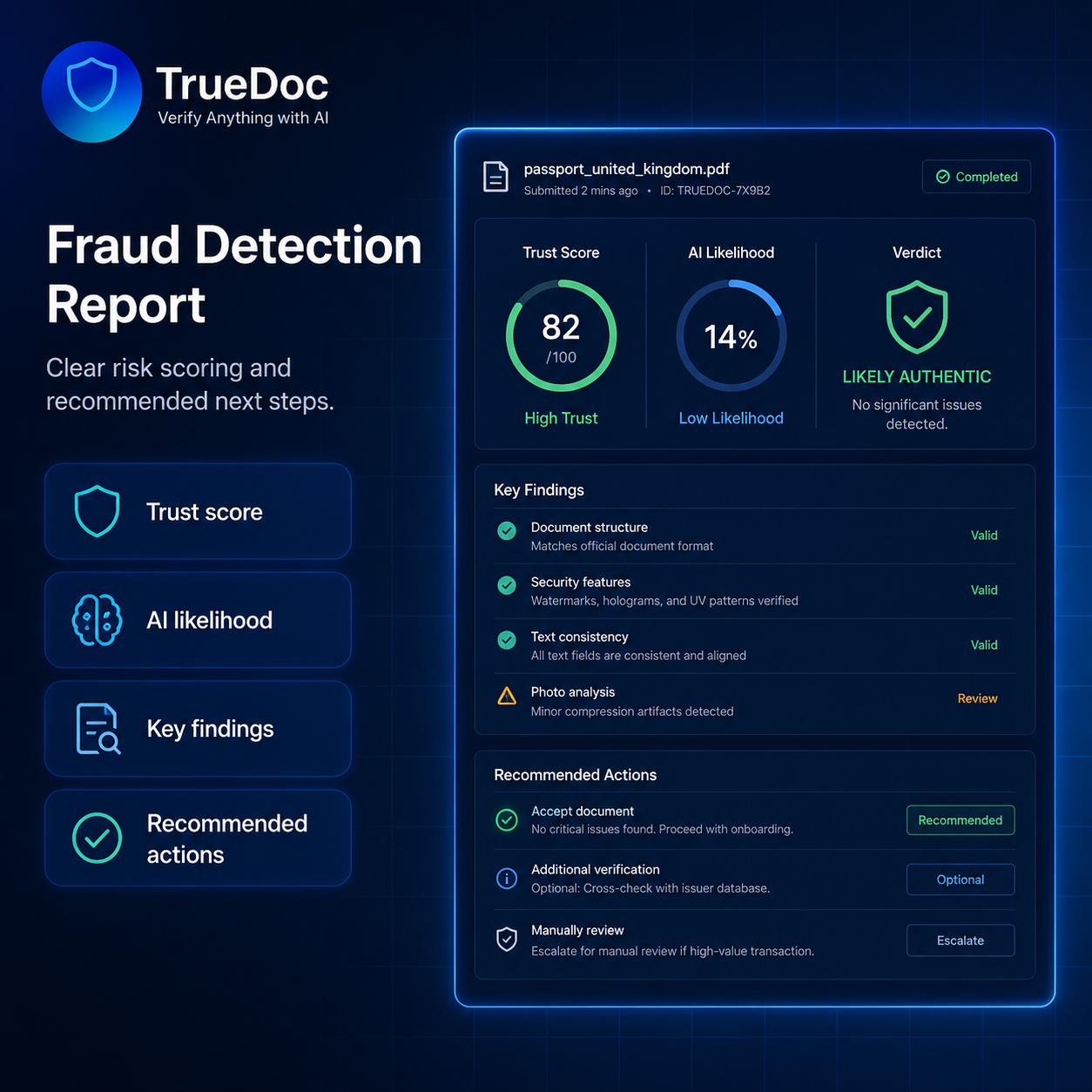 TrueDoc — AI Document Fraud Detection gallery image