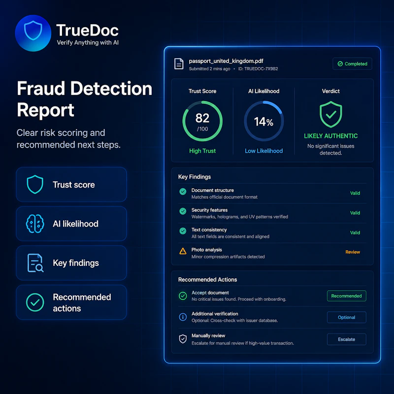 TrueDoc — AI Document Fraud Detection screenshot 4