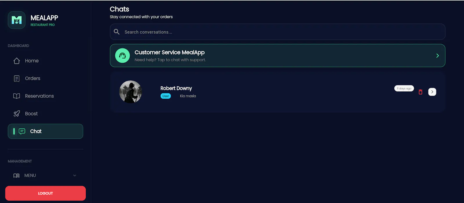 MealApp screenshot 4