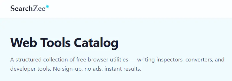 SearchZee Web Tools