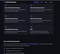 Discord Timestamp Generator gallery image