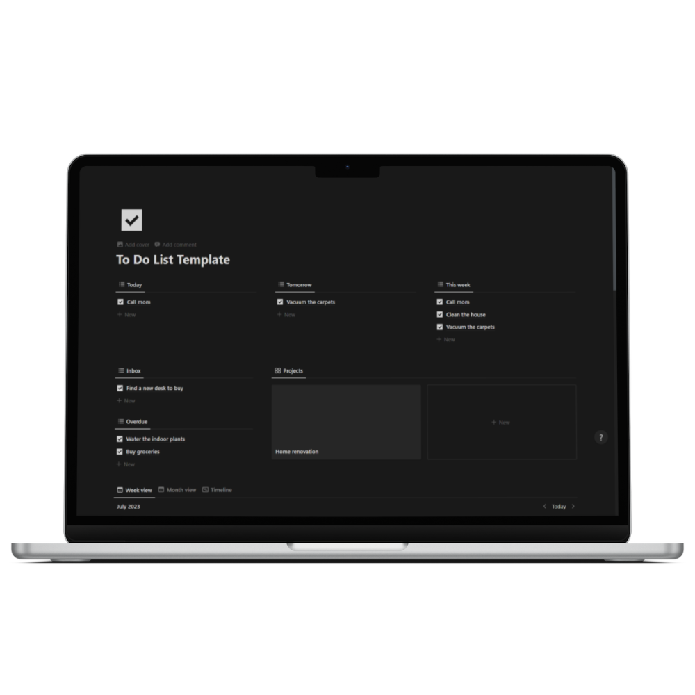 Notion To Do List Template