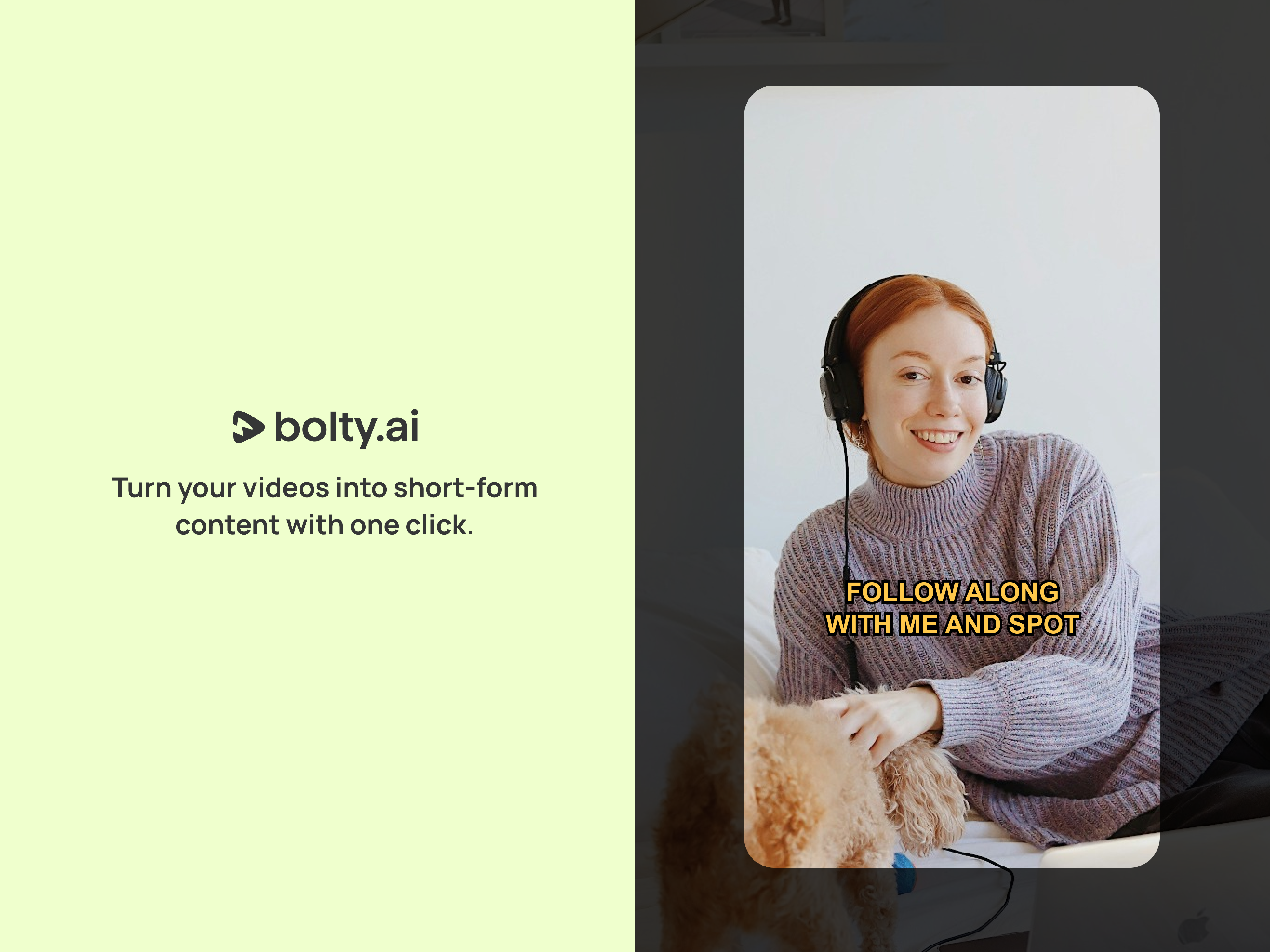 startuptile Bolty-Turn your videos into short-form content with one click.