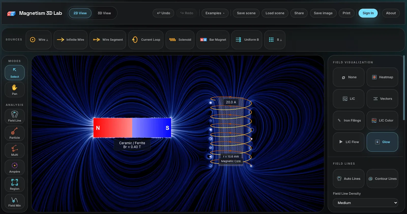 Magnetism 3D Lab screenshot 1