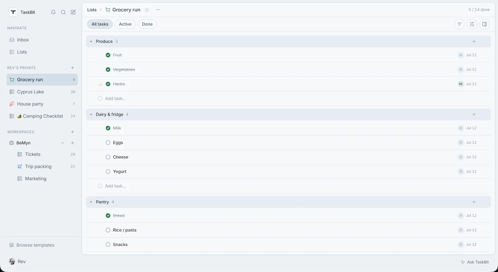 Taskbit screenshot 3