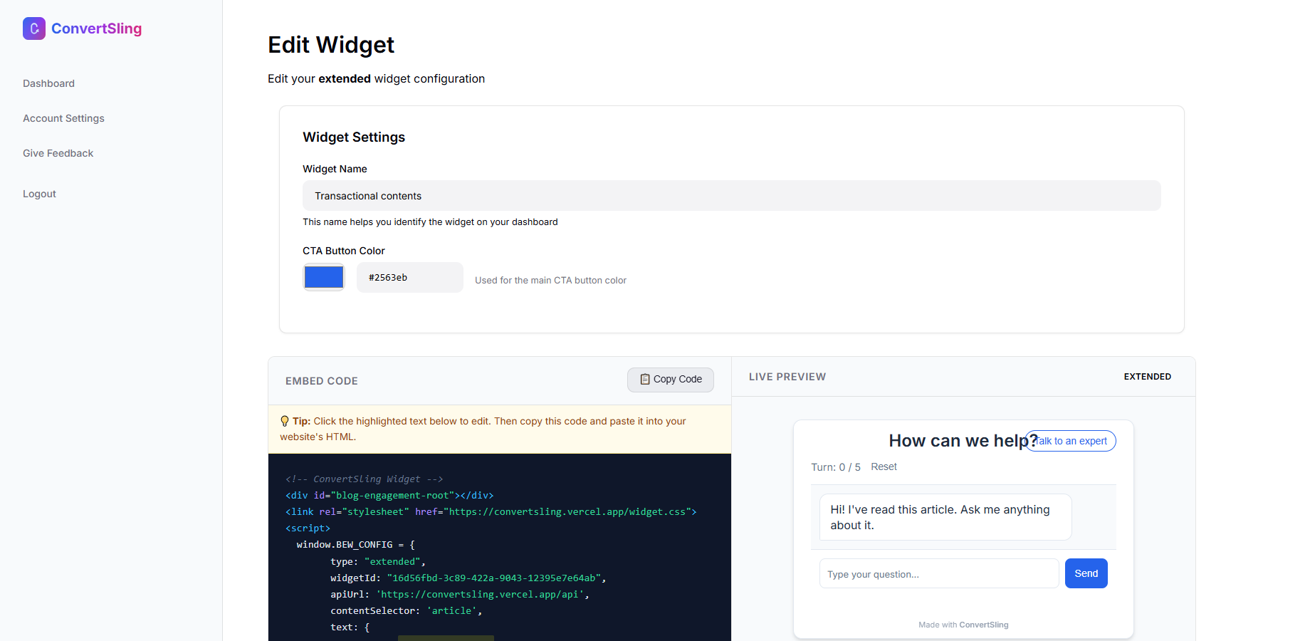 ConvertSling gallery image