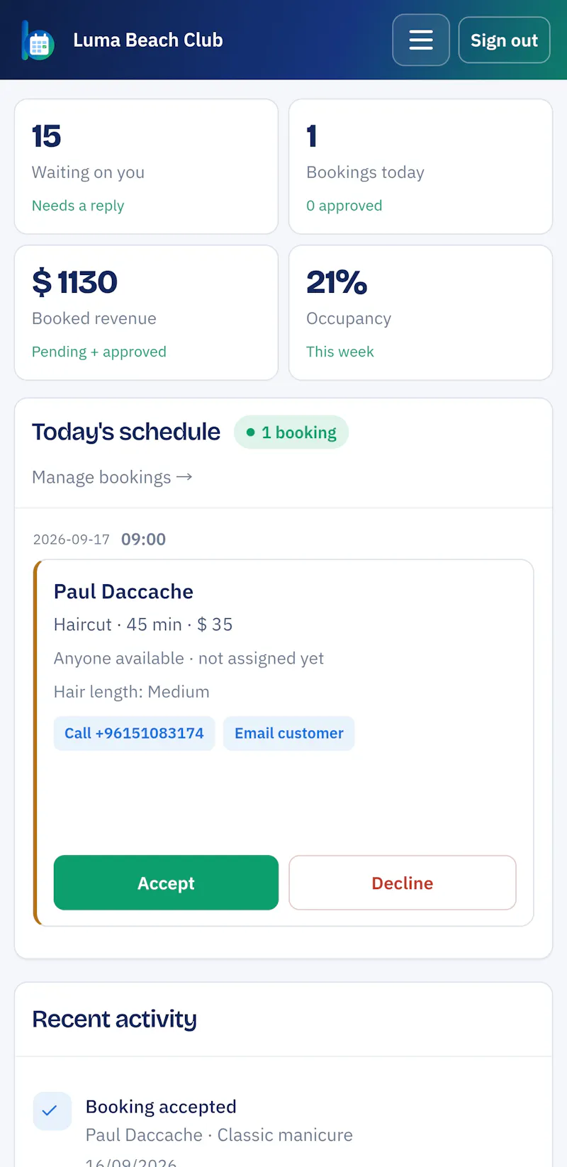 Slotbook screenshot 2