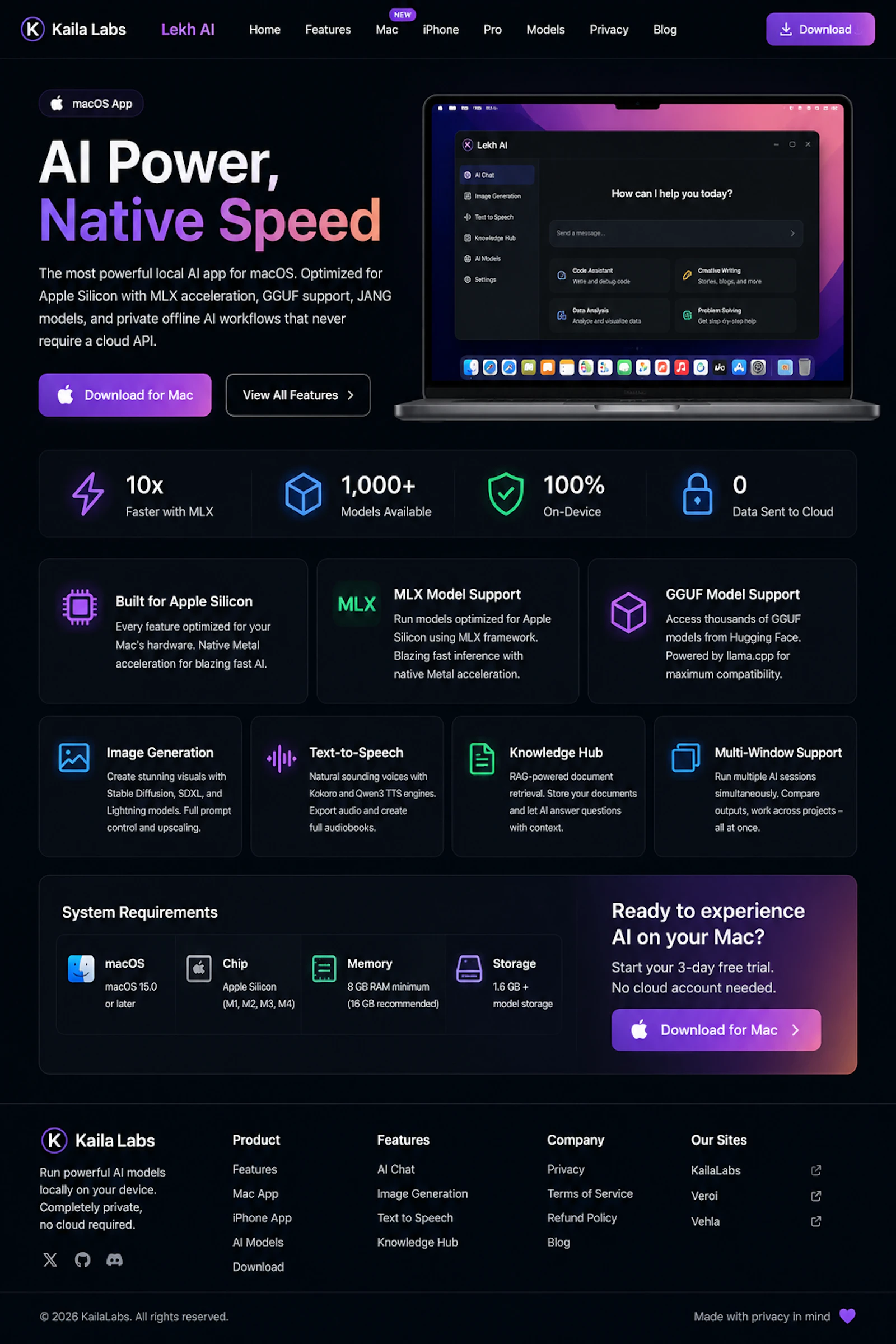 Lekh AI – Local AI Studio for Mac screenshot 2