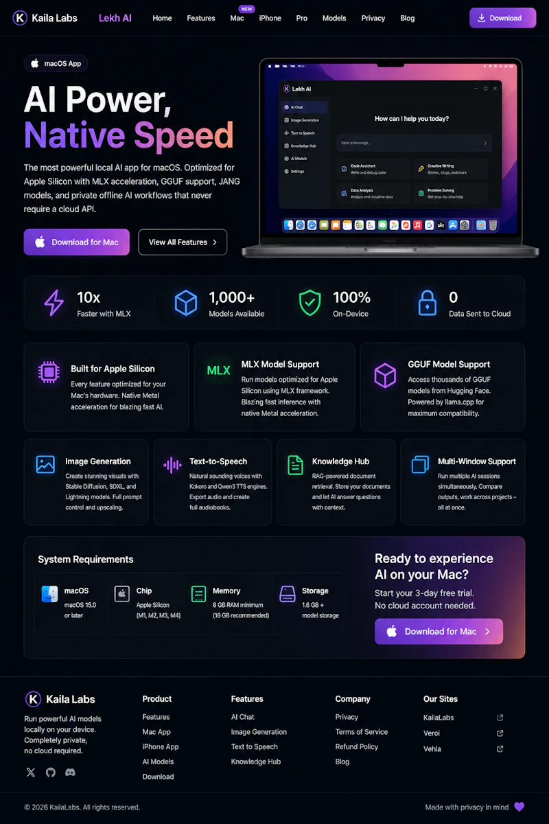 Lekh AI – Local AI Studio for Mac screenshot 2