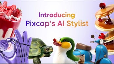 Pixcap 平台展示拖放功能，可轻松进行设计组装