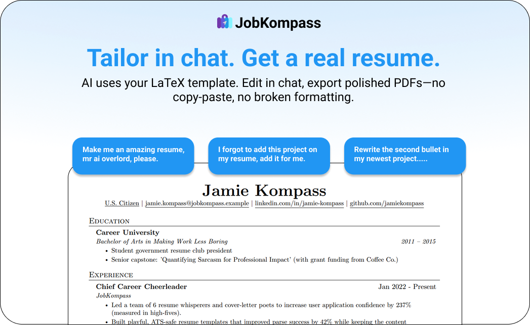 JobKompass - Main product screenshot demonstrating key features and user interface