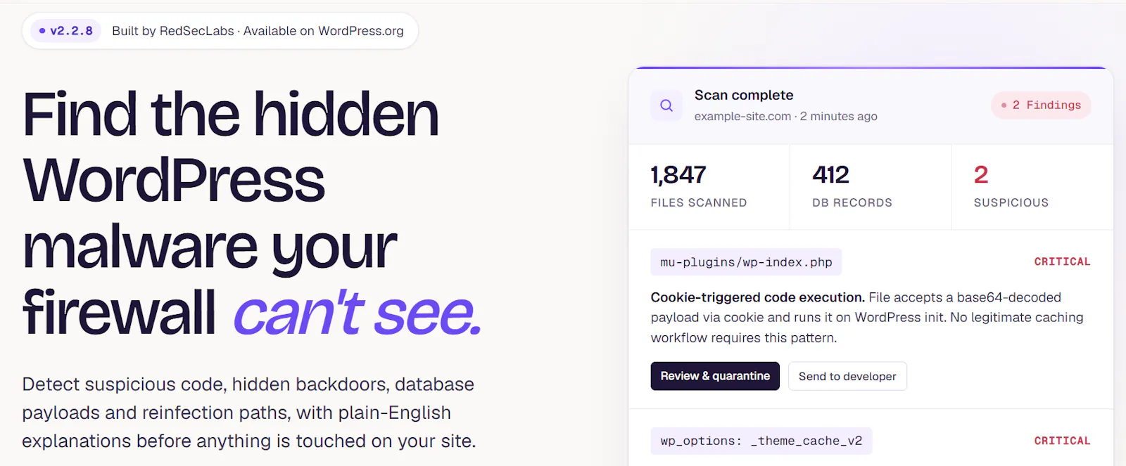 Guardian Gaze WordPress Security Plugin screenshot 1
