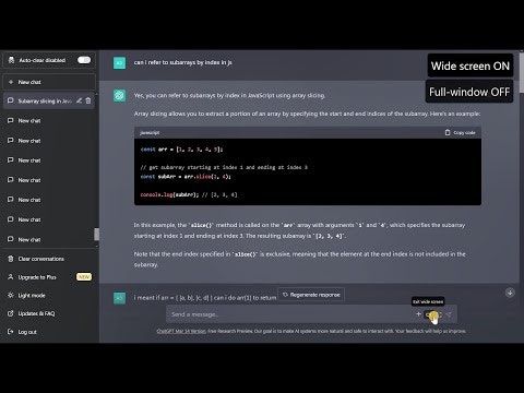 ChatGPT Widescreen Mode gallery image