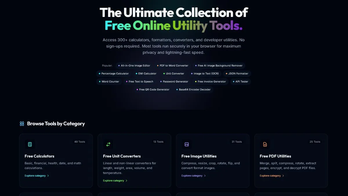 FreeMetaTools: Free Online Utility Tools gallery image