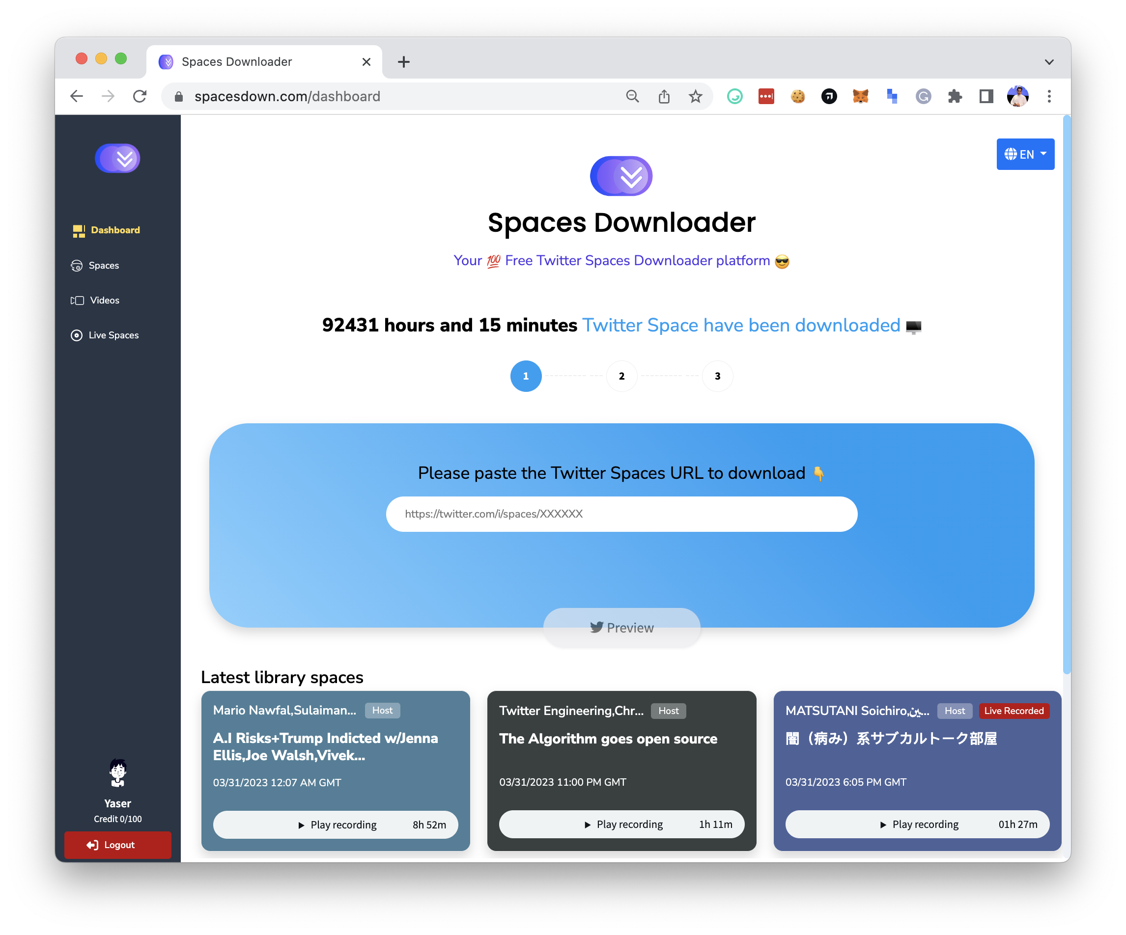 Twitter Spaces Downloader v2 media 1