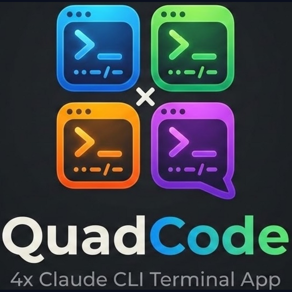 QuadCode - Product Hunt launch logo and brand identity