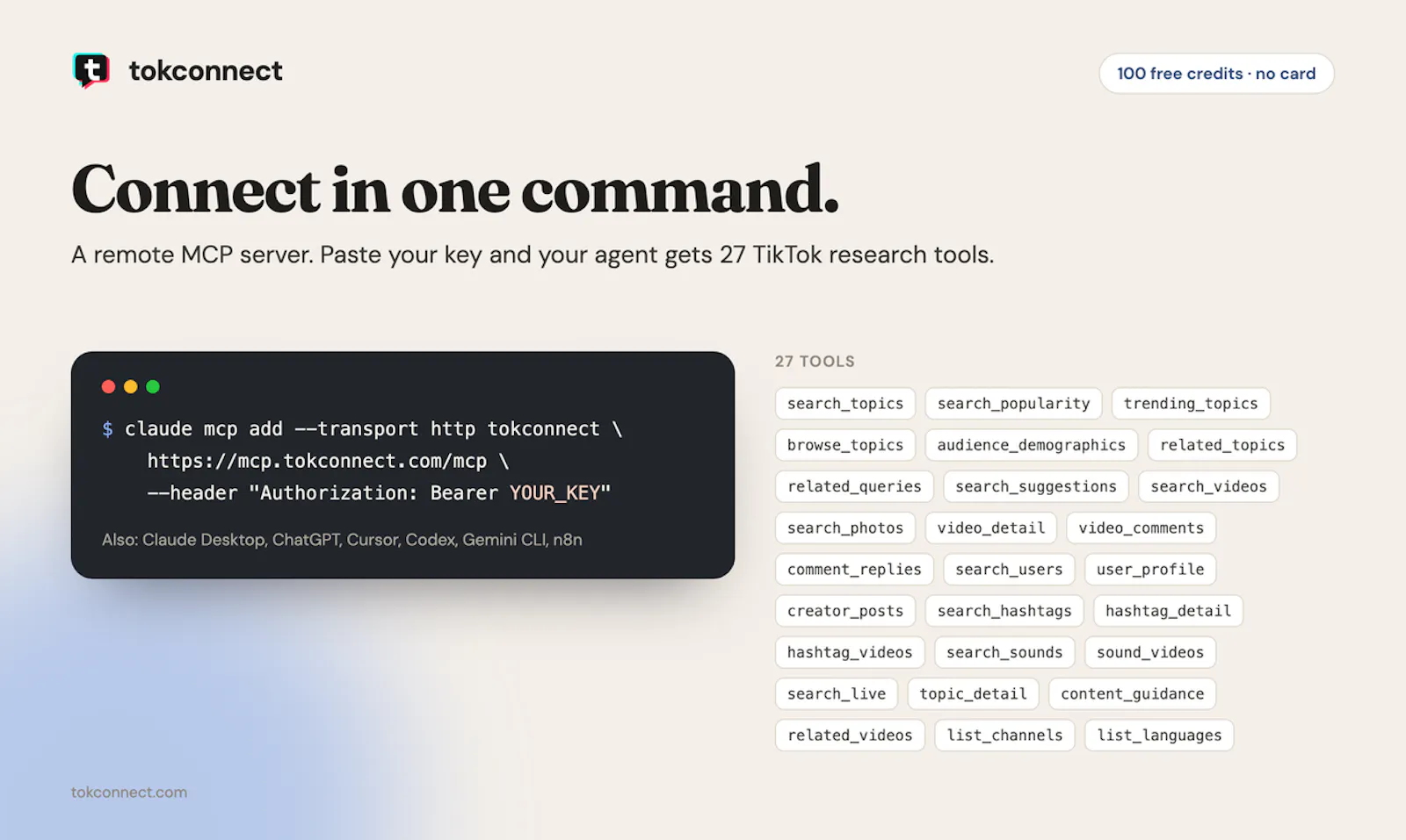 TokConnect : Tiktok Search MCP screenshot 5
