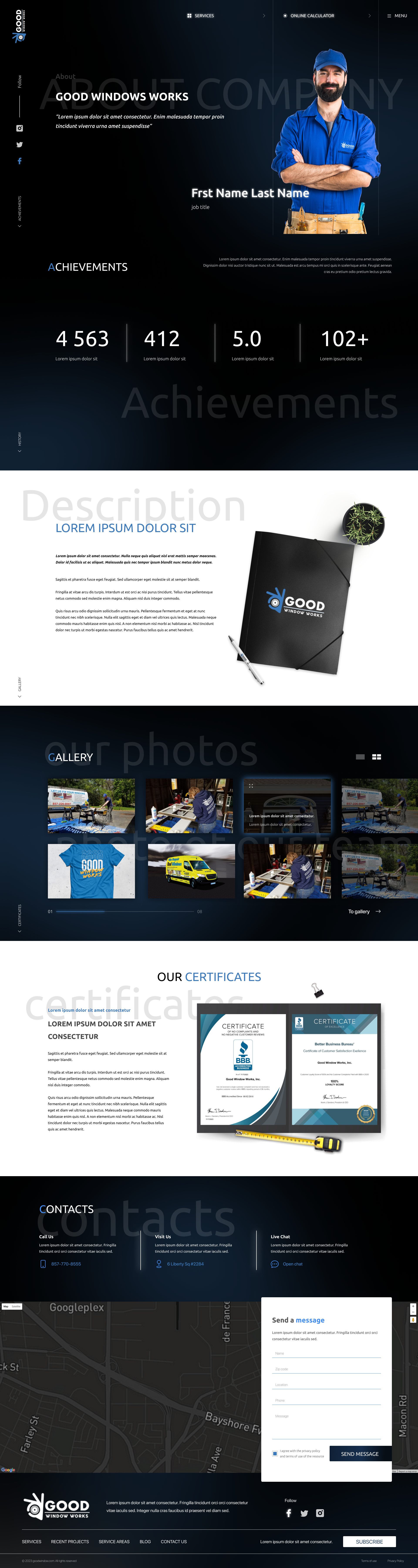 UX/UI design for windows repair company gallery image