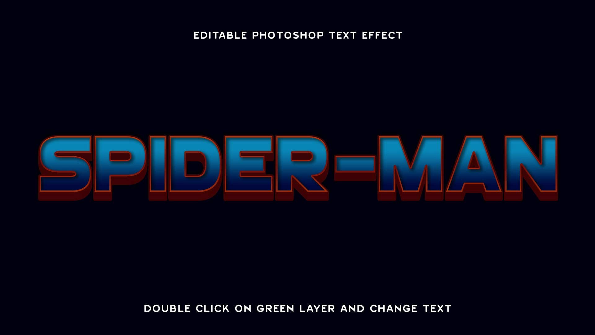 Spiderman 3D Text Effect gallery image