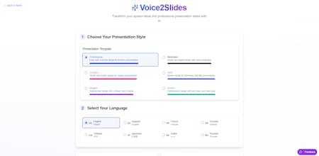 Voice2Slides gallery image