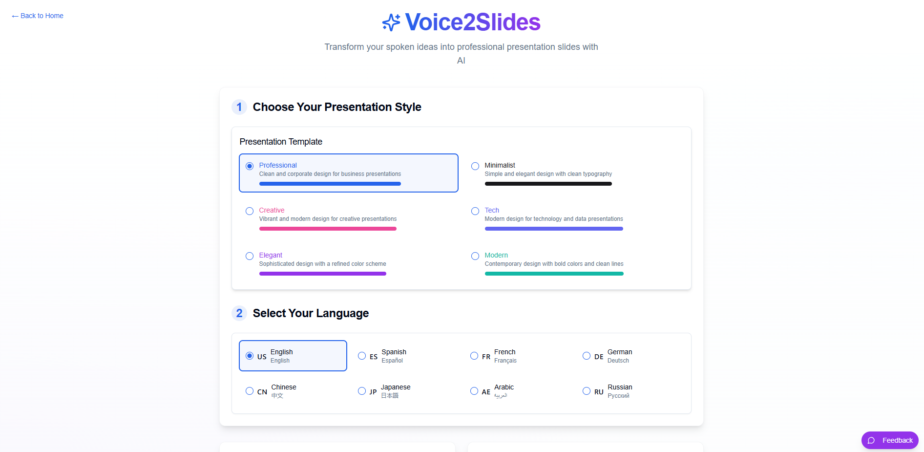 Media Voice2slides - Bercakap.Kami membina slaid anda dalam beberapa saat 2