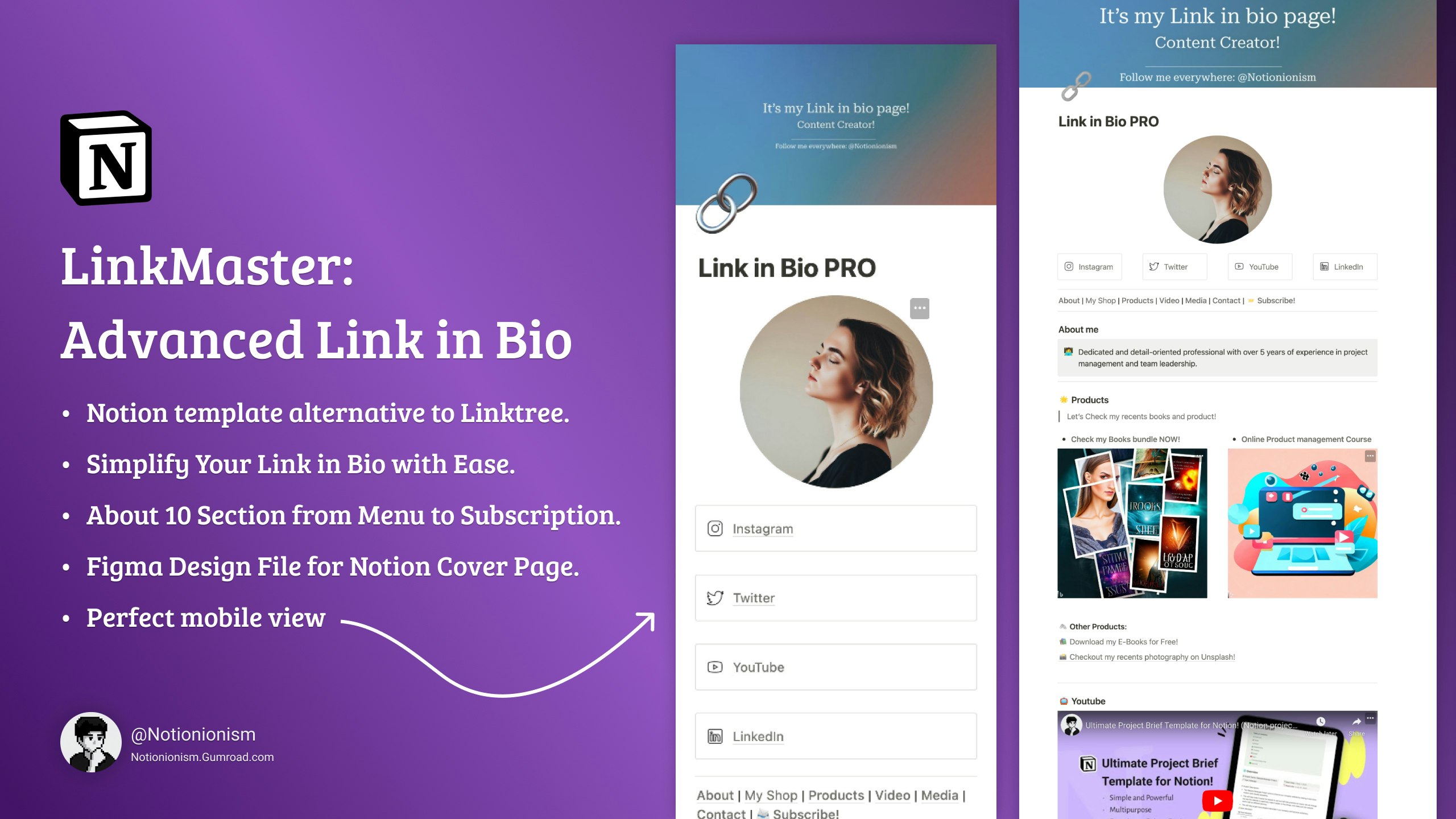 Linkmaster: Pautan dalam Templat Pengertian Bio media 2