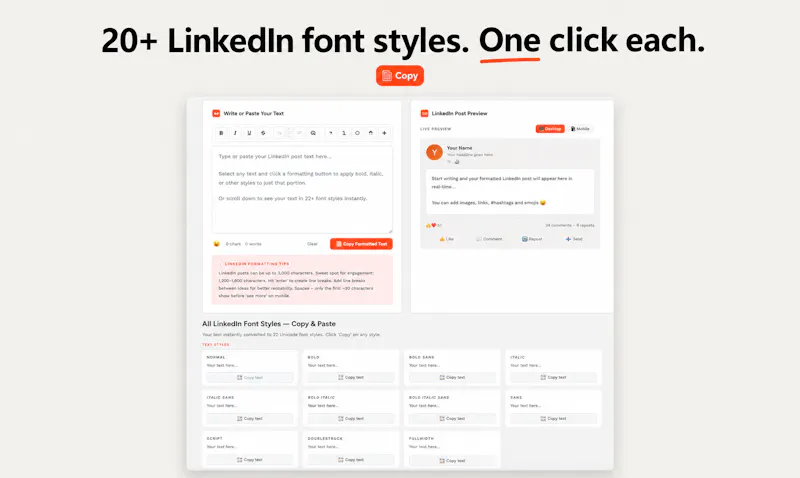 LinkedIn Post Formatter by Salman Ahmed screenshot 2