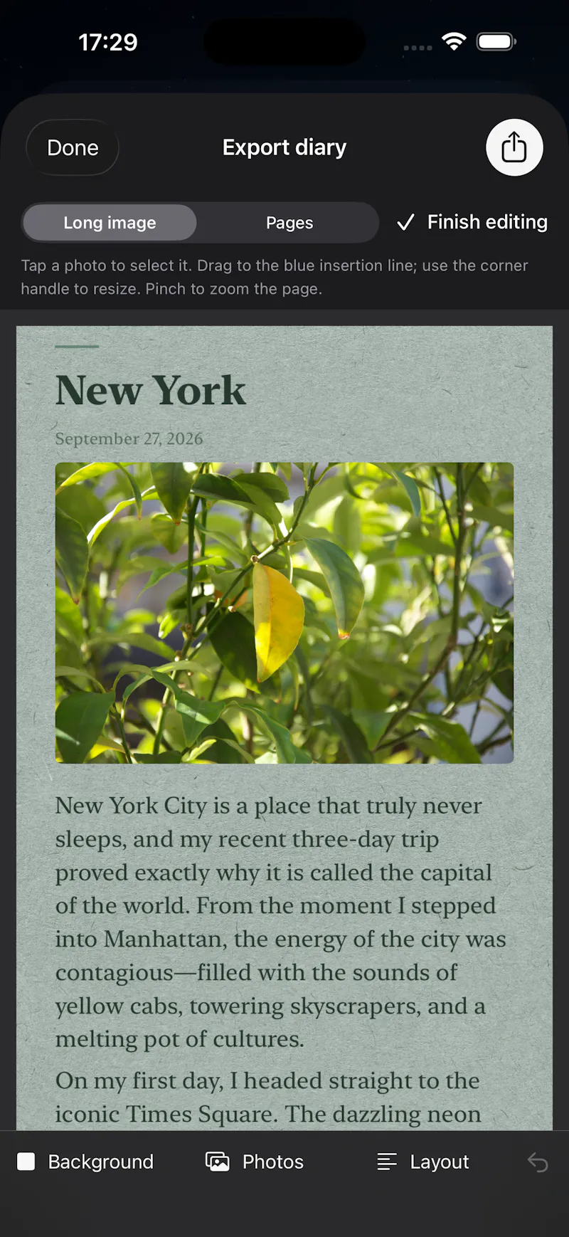 Horizon Diary screenshot 2