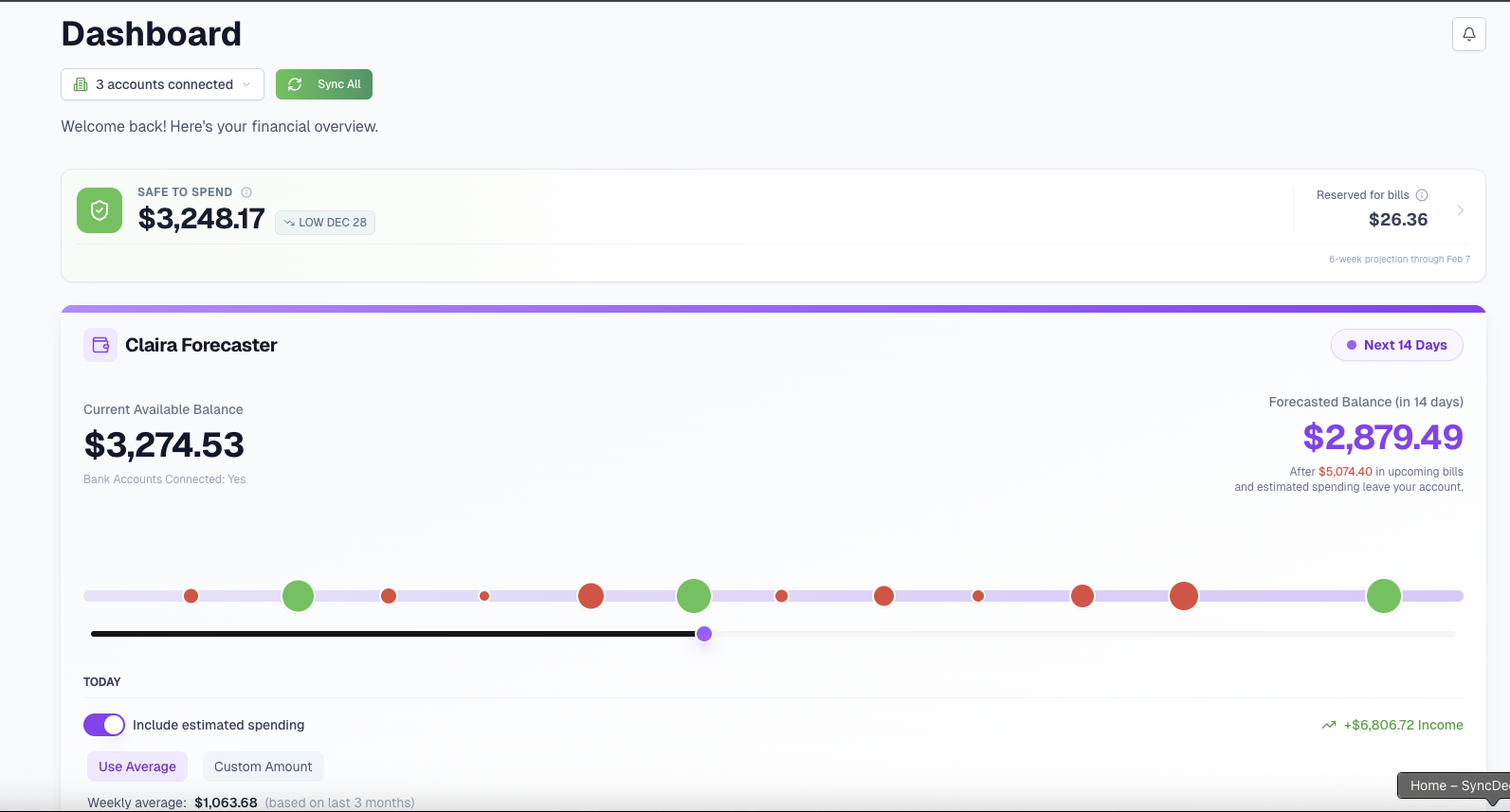 Claira - Main product screenshot demonstrating key features and user interface