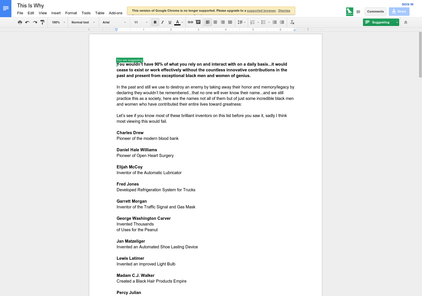 Black Men & Women Of Genius